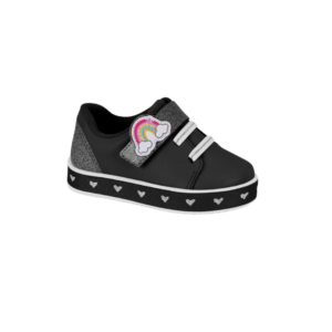 Tênis Molekinha Baby Arco-íris 2131.625 Preto
