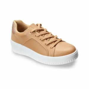 Tênis Beira Rio Flatform Nude Napa com Glitter 4316.104