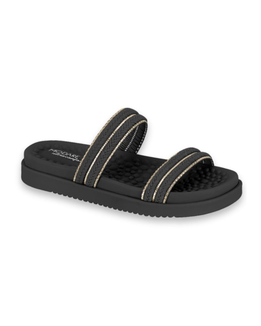 Papete Modare Pamlinha Massageadora Preto/Dourado 7178.118