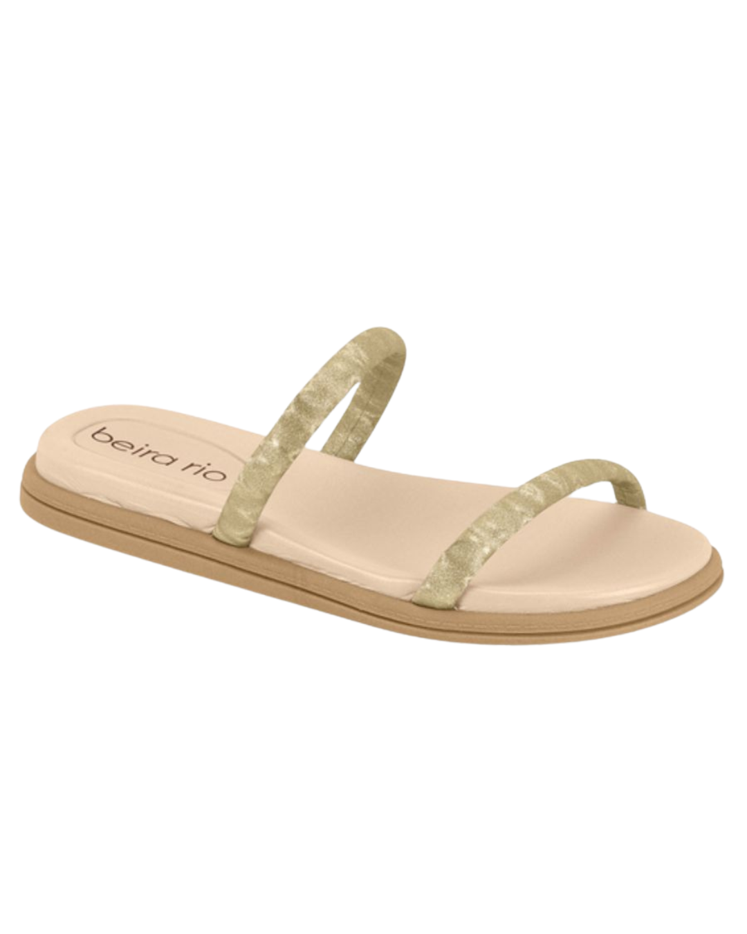 Papete Beira Rio 2 Tiras Dourado 8488.105