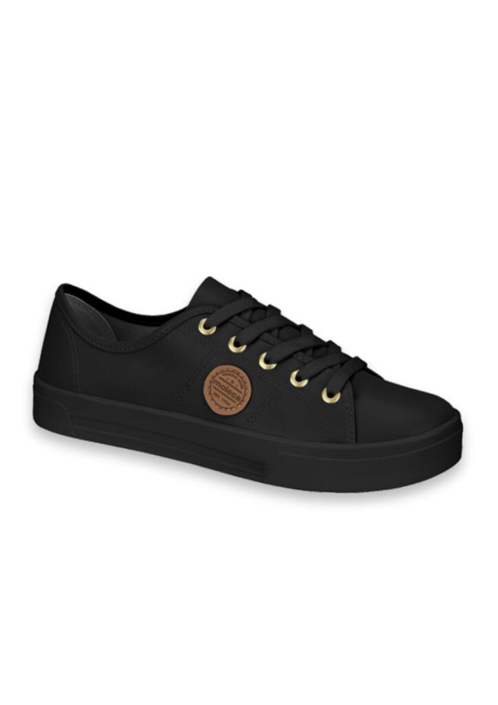 Tênis Moleca Etiqueta Napa Preto 5667.802