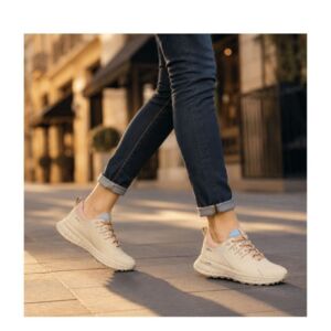 Tênis Feminino Confortável Actvitta Esportivo Adventure Cadarço Off White