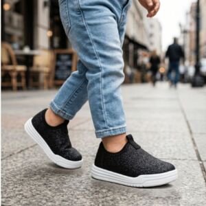 Tênis Molekinha Slip On Com Glitter