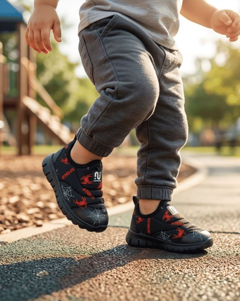 Tênis Bebê Menino Novopé 10001283 Slip On Marinho e Aranha Spider Confortável